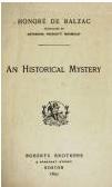 Ebook Free An Historical Mystery by Honoré de Balzac